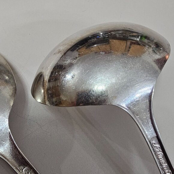 International Silver Tulip Serving Set 4pc floral center design 1950s Vtg minima - Picture 11 of 14
